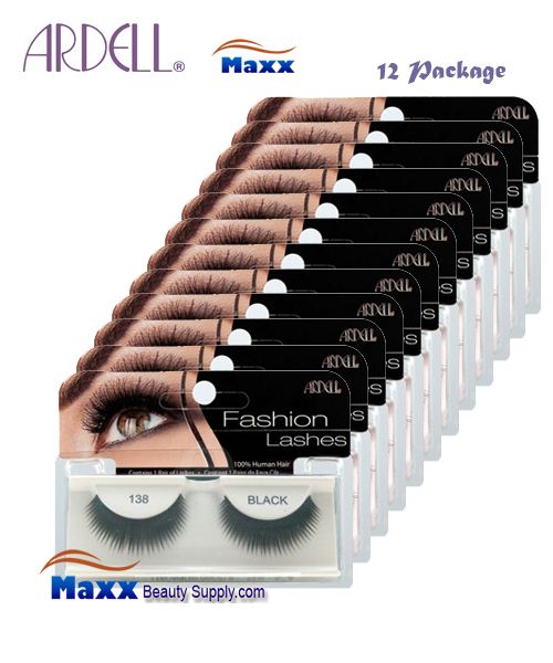 12 Package - Ardell Fashion Lashes Eye Lashes 138 - Black